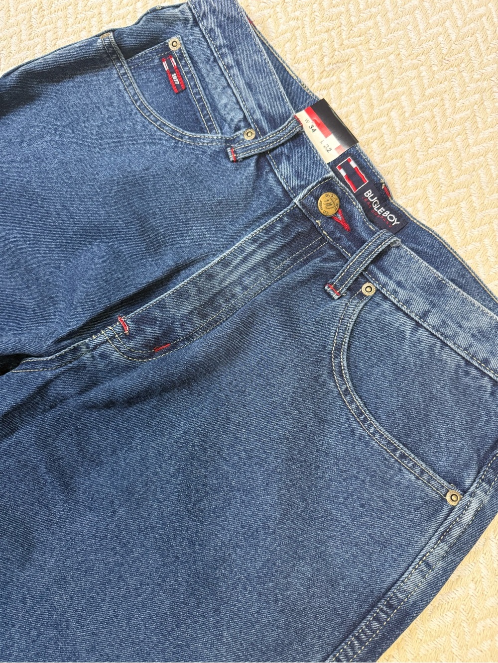 NWT - Vintage Bugle Boy Relaxed Straight Jeans Men's 34x32 Style 483065-117